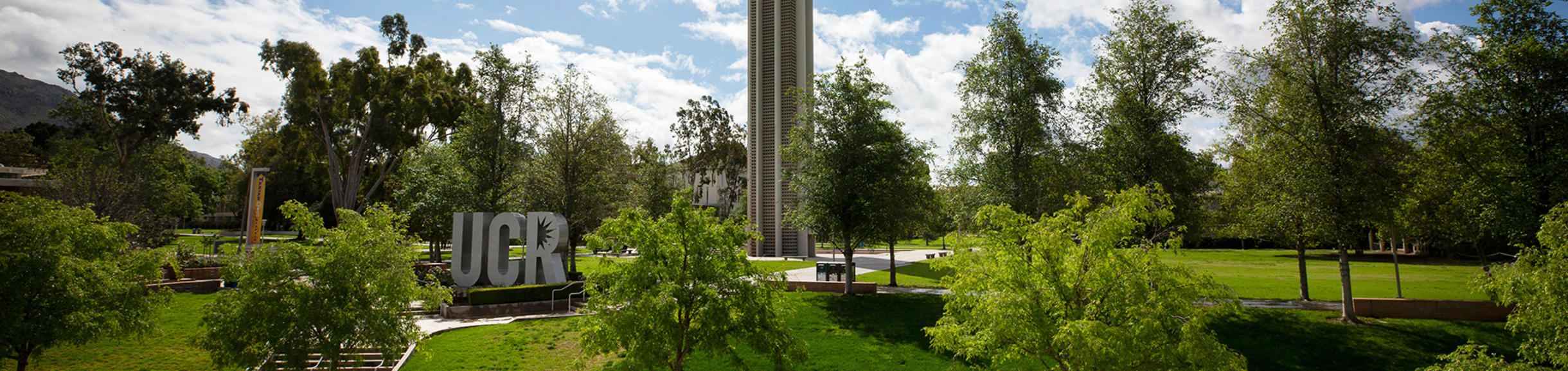 UCR sign and bell tower